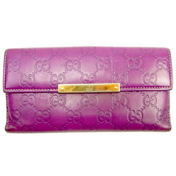 Gucci purple leather ssima Wallet - Picture 1 of 6